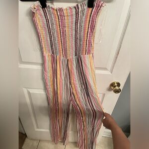 Strapless Smocked Jumpsuit